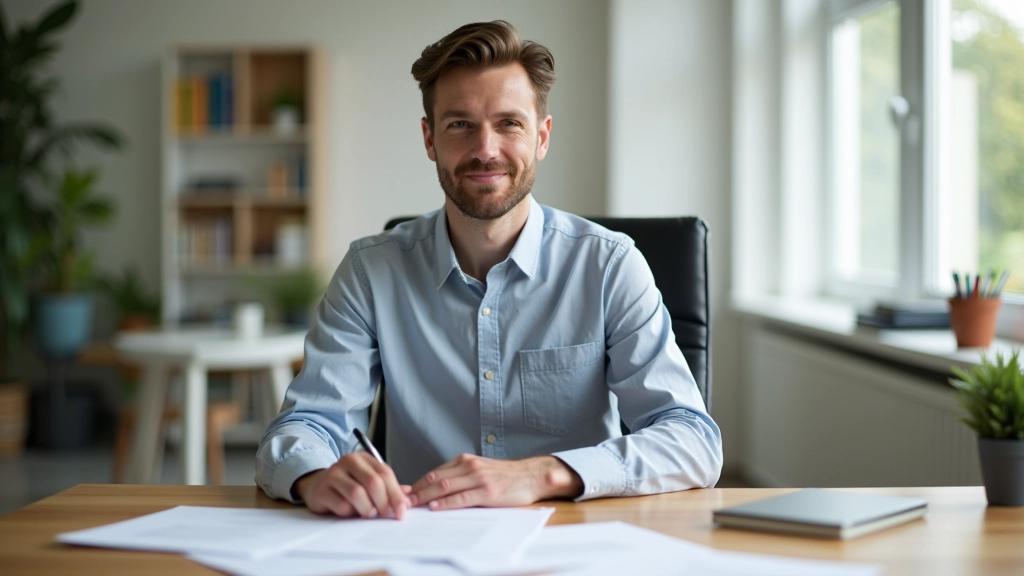 Person am Laptop bei ELSTER-Eintragung, Steuererklärung am Computer ausfüllen